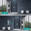 doporro Double porte de douche transparent 135cm Paroi de Voir les images du produit 6