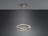 Große LED Pendelleuchte CHARIVARI Messing matt, Ø 62cm Produktbild-Vorschau 3