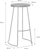 sweeek - 2er Set Barhocker aus Mangoholz und Stahl, Produktbild-Vorschau 7