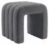 riess-ambiente Polsterhocker VOGUE 40cm grau Bouclé U-Form Produktbild-Vorschau 6