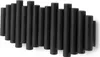A black wall-mounted coat rack with multiple vertical pegs. Anteprima dell’immagine prodotto