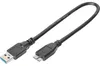 DIGITUS USB 3.0 Anschlusskabel Typ A -mikro B St/St 0.25m Anteprima dell’immagine prodotto 2