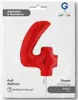 Riesenzahl Folienballon 40"/102cm | Rot Zahl: 4 Produktbild-Vorschau 2