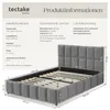 tectake® Polsterbett Shirley Samtbezug mit Steppmuster Produktbild-Vorschau 5