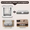 Faltbare Hundetransportbox 71x46x53cm Weiß Grau Acryl Produktbild-Vorschau 4