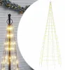 vidaXL Choinka LED na maszt 550 LED ciepła biel 300 cm Podgląd zdjęcia produktu 1