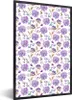 MuchoWow® MuchoWow® Gerahmtes Poster Blumen - Lila - Rosen Produktbild-Vorschau 1