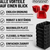 DEUBA® Wandregal mit Stapelboxen und Werkzeughalter 43 tlg Produktbild-Vorschau 9