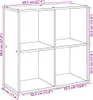 vidaXL Raumteiler-Bücherregal Grau Sonoma 69,5x29x69,5 cm Produktbild-Vorschau 7
