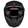 A front view of a black motorcycle helmet. Anteprima dell’immagine prodotto