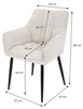 ML-Design 4x Esszimmerstuhl aus Frotteestoff, Creme, mit Produktbild-Vorschau 7