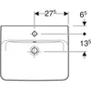 Geberit Renova Plan, lavabo, 55x44 cm, 1 trou pour robinet, Anteprima dell’immagine prodotto 8