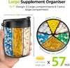AUVON Tablettenbox 7 Tage Rund Pillendose mit Großen Produktbild-Vorschau 2
