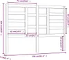 The Living Store Kopfteil Honigbraun 156x4x104 cm Produktbild-Vorschau 7