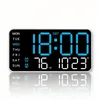 LED-Digital-Wanduhr mit Wecker, Temperatur-, Datumsanzeige, Produktbild-Vorschau 1