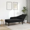 vidaXL Chaiselongue mit Kissen Schwarz Samt Produktbild-Vorschau 2