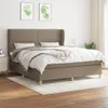 Design Möbel Boxspringbett mit Matratze Taupe 180x200 cm Produktbild-Vorschau 1