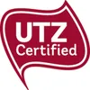 A red and white logo with the text UTZ Certified. Produktbild-Vorschau