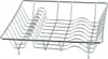 A silver metal dish drying rack is shown against a white background. Anteprima dell’immagine prodotto