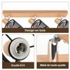 ZMH Spot de plafond 3 flammes bois E14 lampe de cuisine LED Voir les images du produit 6