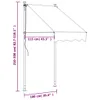 vidaXL Marquise rétractable Crème 100x150 cm Tissu et acier Voir les images du produit 8