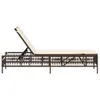 vidaXL Sonnenliege mit Auflage Braun Poly Rattan Produktbild-Vorschau 5
