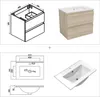 Waschtisch mit Unterschrank 60cm Alast Badmöbel Set Eiche Produktbild-Vorschau 8