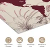MuchoWow® Poster Weltkarte - Rot - Blumen 180x120 cm - Produktbild-Vorschau 2