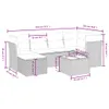 The Living Store 7-tlg. Garten-Sofagarnitur mit Kissen Produktbild-Vorschau 4