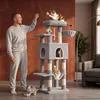 Fobyfurny Kratzbaum, 149 cm Katzenbaum, mit 5 Kratzsäulen, Produktbild-Vorschau 5