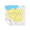 MuchoWow® Zahradní plakáty - Mapa Polska - 200x200 cm - Náhled obrázku produktu 1