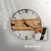 Horloge murale bois métal, Horloge murale design Voir les images du produit 2