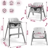 Chaise haute pliable Moby-System NOXI 3 en 1 Gris – Chaise Voir les images du produit 11