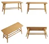 Schuhbank aus Bambus Holz mit integrierter Ablage - 80 x 40 Produktbild-Vorschau 2