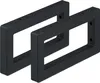 Relaxdays Supporti da parete, set da 2, 30 cm, acciaio, Anteprima dell’immagine prodotto 1