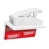 A white plastic window fitting with red tape showing the brand name 'tesa'. Produktbild-Vorschau