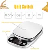 A digital kitchen scale with labels and unit selection options. Produktbild-Vorschau
