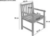 Teak Gartensessel Gartenstuhl mit Armlehnen CARACAS Produktbild-Vorschau 7