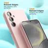 Close-up of a pink phone case and a phone screen, highlighting protective features. Produktbild-Vorschau