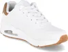 A white SKECHERS Uno sneaker with brown accents. Anteprima dell’immagine prodotto