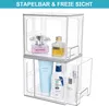 Transparente stapelbare Aufbewahrungsbox, 4er Set Produktbild-Vorschau 3