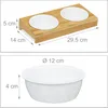 Relaxdays - Lot de deux gamelles, pour chats et petits Voir les images du produit 4