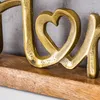 Home Aufsteller Schriftzug H17cm Metall Gold Holz Deko Produktbild-Vorschau 4