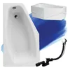 Wanna Akrylowa Zestaw 4w1 Asymetryczna 140x80 Lewa Biała + Podgląd zdjęcia produktu 2