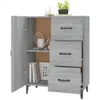 The Living Store Sideboard Grau Sonoma 69,5x34x90 cm Produktbild-Vorschau 5