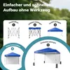 Gazebo pieghevole Wiltec 3 x 3 m blu con ruote, gazebo Anteprima dell’immagine prodotto 3