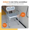 Goliving Verstellbarer Duschstuhl - Abnehmbare Arm- und Produktbild-Vorschau 5