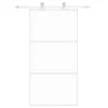 vidaXL Porta scorrevole bianca 102,5x205 cm in vetro Anteprima dell’immagine prodotto 8
