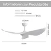 Sofucor Deckenventilator, DC, 132cm, drei Flügel, ohne Produktbild-Vorschau 2