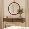 Konsole Japandi mit 2 Schubladen, Dunkles Holzoptik, 105cm Produktbild-Vorschau 2